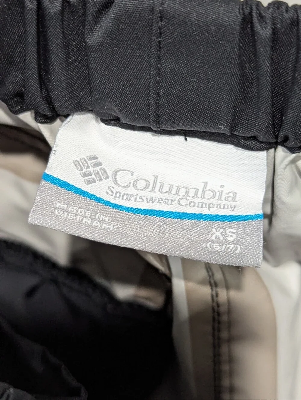 Columbia Kids Black Rain Pants Rainpants Waterproof Omni-tech Boys XS 6 7